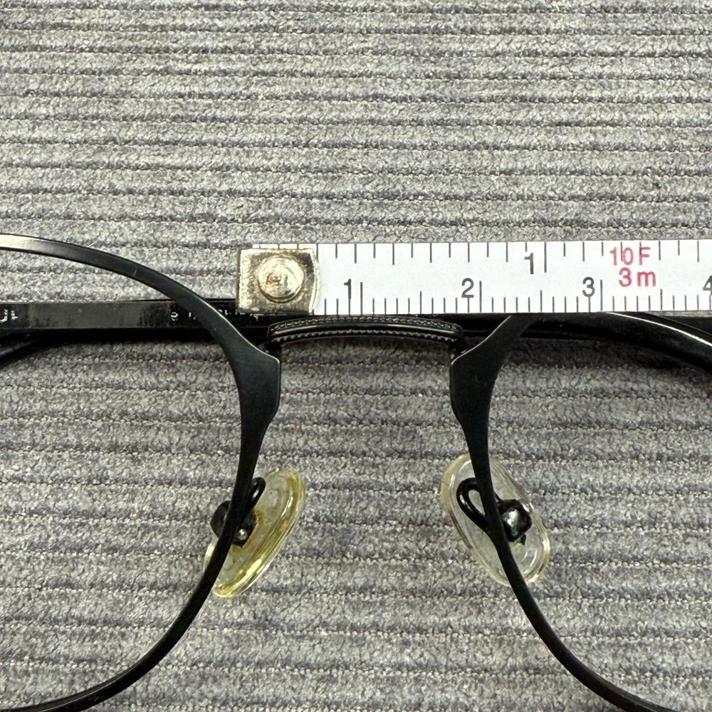 RUEDUFOU‎ Black Metal Round Eyeglasses Frames RDF Logo Y2k